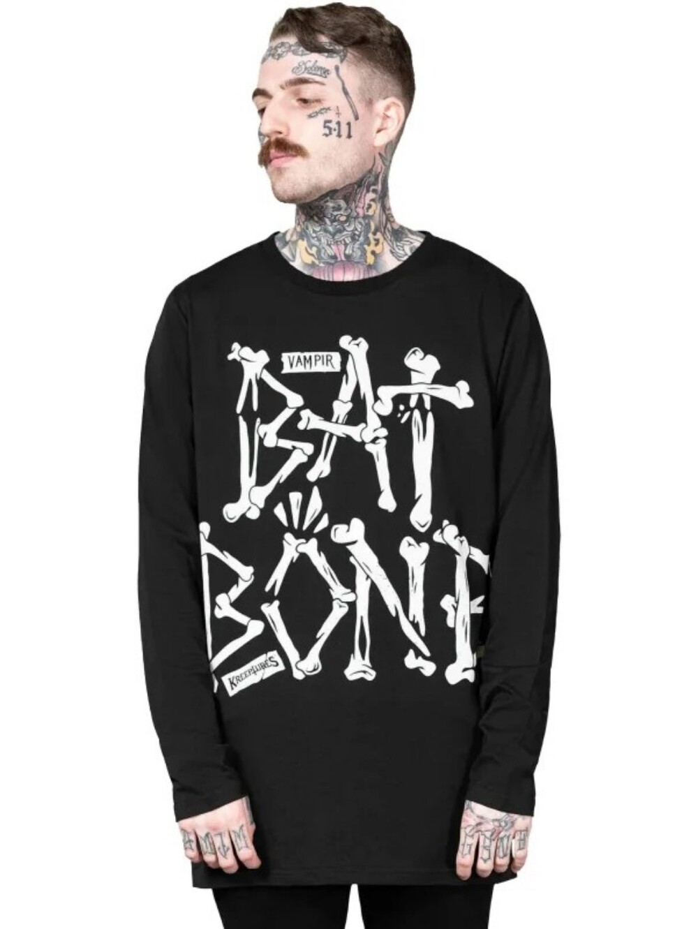 Killstar Bat Bone Long Sleeved T-Shirt